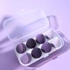 Huevo de maquillaje en caja con forma de gota de agua, cojín de aire, borla para polvos, sin látex, para uso doble en seco y húmedo.