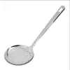 Escumadeira ranhurada de aço inoxidável, espessa e de tamanho grande para uso doméstico, ideal para pegar bolinhos, filtrar na cozinha e escorrer água em ambientes de hot pot comercial.