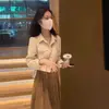Conjunto Elegante Chanel-Style para Baixinhas, Conjunto de Duas Peças com Top Curto Emagrecedor e Saia, Nova Moda Primavera e Outono 2026