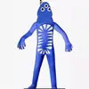 Halloween Rainbow Friends Roblox Game Roupa Cosplay Monstro Azul Macacão
