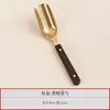 Juego de té de madera maciza con juego "Seis Caballeros" de acero inoxidable, que incluye pinzas para té, cepillo para té, tenedor para té, cuchara para té, cuchillo para té y accesorios para té