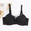Comércio exterior em estoque sutiã plus size fino brilhante sem costura push-up lingerie feminina com suporte superior ajustável sutiã anti-queda