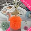 Colgante de bola de piel de conejo Rex de imitación de fábrica 6cm adornos para bolso de mujer llavero de bola de piel accesorios de ropa para zapatos y sombreros al por mayor