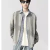 Jaqueta Casual Versátil de Outono para Casal Gola Camisa Falso Duas Peças Cardigan Moletom Masculino Outono Juventude Nova Blusa