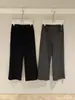 Wgwe Ropa de Verano para Mujer Estilo Retro Coreano Rayas Elegante Cintura Alta Doble Botonadura Pantalones Rectos W10037