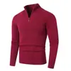 Comercio Exterior 2026 Otoño/Invierno Tendencia de Moda Masculina de Comercio Exterior Camisa de Botones Pulóver con Media Cremallera Capa Base Casual Tejido