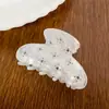 Pinza para el Cabello de Acrílico Floral de Lujo Ligero Incrustada con Diamantes, Pasador Simple de Atmósfera Básica, Pinza de Tiburón Accesorio para el Cabello al por Mayor