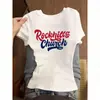 Camiseta Blanca de Manga Corta con Cuello Redondo de Diseño de Nicho para Mujer Moda de Verano Estilo Chica Picante Corte Ajustado Top Versátil con Personalidad ins