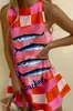 2026 Nuevo Vestido Casual Elegante sin Mangas de Cuello Redondo Corte A con Estampado Digital Transfronterizo Vestido de Verano para Mujer