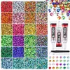 Rhinestones de Resina Coloridos para Nail Art, Pintura Diamantada DIY, Adesivos de Celular, com 40 Grades 28 Grades 3mm Flat-Back