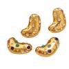 Europeu e Americano Pequeno Feijão De Ouro De Aço Inoxidável Pingente Simples Feminino Nicho Design Sentido Alta Moda All-match DIY Colar Pulseira
