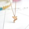 Aprovação direta de fábrica colar de trevo de quatro folhas moda ouro rosa feminino corrente de clavícula de aço titânio não desbota pingente dupla face joia