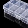 Caja de Almacenamiento de Plástico de Diez Compartimentos para Organizar Joyería, Cuentas Transparentes, Accesorios Electrónicos, Botones y Cuentas de Hilo