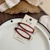 Pinza Ovalada BB Perla Rhinestone Cubo de Azúcar Estilo Francés Vintage, Accesorio para el Cabello Elegante y de Alta Gama, Pasador Versátil para Mechones Sueltos, Pinza Lateral
