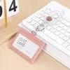 Porta Tarjeta de Identificación de Cuero Sintético con Hebilla Transparente Retráctil de Fácil Extracción y Mosquetón, Porta Credencial Portátil para el Lugar de Trabajo, Imprimible