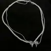 2025 Nuevo Collar Colgante de Lazo de Perla para Mujer Collar de Cinta de Lujo Ligero de Nicho Cadena para Clavícula Apilada
