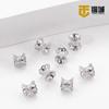 14K saco de ouro de alta retenção de cor Oco Cintura Pequena banhado a ouro dupla face flor titular artesanal diy pulseira contas colar acessórios