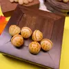 Colgante de caricatura tallado en semilla de Bodhi asada al carbón, cuentas budistas coleccionables, pulsera, cuentas sueltas hechas a mano para DIY