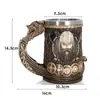 Suministro de Comercio Exterior Abastecimiento Transfronterizo Vikingo Creativo Oráculo Taza de Cerveza Taza Grande de Agua Taza de Acero Inoxidable