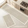 Alfombra de Cocina con Patrón de Azulejo Moderno Transfronteriza Alfombrilla de Piso de Diatomeas Resistente al Desgaste para el Hogar Alfombrilla Larga Absorbente de Aceite Antideslizante