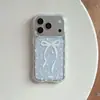 Laço Estrela de Renda Estilo Coreano Adequado para Capa de Celular iPhone 17 Pro Max Apple 16 Pro Borda Torcida 15P