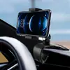 Suporte de Celular para Controle Central 360 Graus Placa de Licença Clipe de Instrumentos Suporte de Placa de Estacionamento Suporte de Celular Ajustável Multifuncional