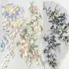 Adhesivo de Tela Bordada de Encaje de Color Parche Bordado de Malla Tela para Vestido de Boda Vestido Vestido Accesorios Decorativos Costura a Mano