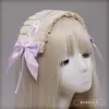 Diadema de Encaje con Lazo Hecha a Mano Estilo Japonés Pinza para el Cabello de Niña Lolita Suave Lindo Accesorio para el Cabello Bidimensional Adorno para el Cabello de Niña Linda