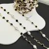 Accesorios de Cadena para Joyería DIY Cadena de Perlas y Cristal Color Glaseado Sellador Conservante de Color Cadena Hecha a Mano Collar Pulsera Material para Ropa Cadena