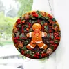 Decoración de Jardín Plana Acrílica Transfronteriza Atrapasoles Pavo Real Hombre de Jengibre Navidad Día de Todos los Santos Regalo Colgante de Jardín