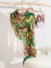 Lenço de Seda Moda Feminina Novo Alta Qualidade Estampado Colorido Xale Verão Versátil Fino Protetor Solar Lenço de Pescoço Lenço da Moda
