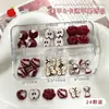 Accesorios para Uñas de Manzana Roja Navideña Rodajas de Fruta Artificial Popular Transfronteriza Resina DIY Diamante para Uñas Usable Accesorios Pequeños