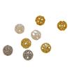 Color oro 14K retenedor de color bola de flor hueca bola bola bola cuentas hecho a mano diy pulsera de cuerda collar material de cuentas para joyería