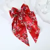Horquilla de Lazo de Cinta Larga Floral Transfronteriza Estilo Francés Súper Hada Corazón de Niña Parte Posterior de la Cabeza Accesorios para el Cabello con Lazo Floral