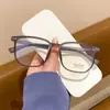 Gafas de Prescripción Cuadradas Clásicas Antiluz Azul con Marco Retro de Madera Estilo Hong Kong para Hombres y Mujeres