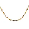 Collar de Piedra Ojo de Tigre Estilo Mismo de Dilireba para Otoño e Invierno, Color Castaño, Lujo Ligero, Sensación de Alta Gama, Cadena de Clavícula en Capas