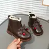 Nuevas Botas Martin para Niñas Otoño/Invierno Estilo Coreano Lindas Botas Princesa Cereza Botas de Caña Baja con Lazo para Bebé Modernas