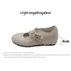Versión en stock, aumento de altura de 6 cm - Zapatos de entrenamiento alemanes para mujer, nueva llegada primavera 2026, sin cordones, boca baja, Mary Jane, zapatos planos tipo ballet