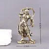 Latão Puro Hengha Erjiang Deuses da Porta Vintage Sólido Item Antigo Decoração de Casa Desktop Animal de Estimação de Chá Artesanato Ornamento de Cobre