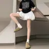 Calça Gestante Saia Calça Floral Branca Verão 2026 Nova Casual Petite Saia Bufante Evasê Pantalona Shorts Lanterna