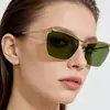 Moda Europea y Americana Estilo Callejero Forma de Ceja Metal Personalidad Gafas de Sol Nuevo Modelo Estilo Ins Protección Solar para Exteriores Gafas de Sol de Moda Transfronterizas