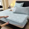 Conjunto de Lençol com Manta Refrescante de Seda Gelada Jacquard, Conjunto de Três Peças para Verão com Ar Condicionado, Manta Macia Refrescante para Cama, Lavável à Máquina