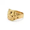 Anillo Abierto en Forma de Y Cepillado Transfronterizo Vintage con Piedras Preciosas para Mujer, Anillo de Dedo Índice de Gama Alta de Nicho, Simple y Moderno