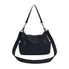 Bolsa de Mão Feminina Grande Capacidade em Tecido Oxford Estilo Coreano Versátil Temperamento Retrô Bolsa de Ombro Único Transversal Bolsa de Axila Bolsa Tote para o Dia a Dia