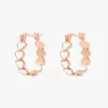 Nuevo Anillo Transfronterizo de Comercio Exterior Simple Corazón Rosa Corazón a Corazón Anillo de Resina Hebilla de Oreja Accesorio de Regalo para el Día de San Valentín de Mujer