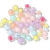 Acrílico fosco transparente contas redondas contas de cor interna em contas artesanais diy cabelo corda pulseira frisada jóias acessórios