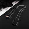 Cadena de suéter de alta calidad para mujer, collar largo de perlas que combina con todo, collar de acero de titanio para mujer, accesorios de nicho que no se decoloran, nuevo