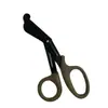 Tesoura de Ferramenta Portátil para Exterior para Cortar Gaze, 14,5 cm, Cabo Escurecido, Cabeça Curva, Bandagem de Acampamento