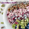 Cerámica Alta Temperatura Esmalte de Floración Retro Tubo Cilíndrico Cuentas DIY Hecho a Mano Collar Pulsera de Cuentas Materiales Accesorios de Joyería