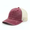 Gorra de béisbol vintage, sombrero de malla transpirable para hombres y mujeres, gorra de pico de pato lavada y desgastada estilo coreano de verano, sombrero de sol para protección solar